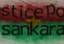 Affaire Sankara, interpellé par un député, à propos de la livraison des archives, le gouvernement français répond par un mensonge d’État Banderole justice pour sankara