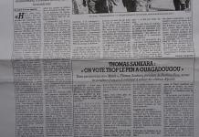 Thomas Sankara : « On vote trop Le Pen à Ouagadougou », interview de Thomas Sankara, août 1985 Matin de Paris 5 août 1985