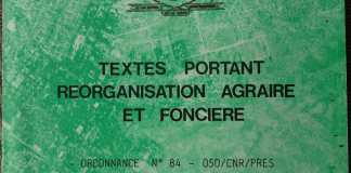 Ordonnance N° 84-050/CNR/PRES portant réorganisation agraire et foncière au Burkina Faso