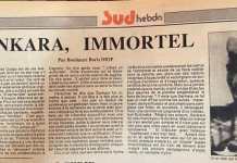 Sankara l’immortel un article de Boubacar Boris Diop. 13 octobre 1988.